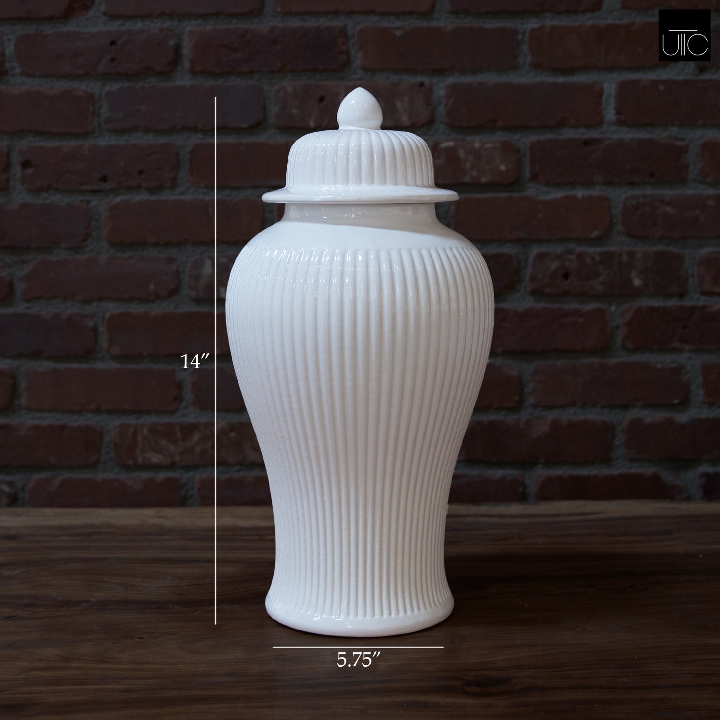 Ceramic Linear Temple Jar