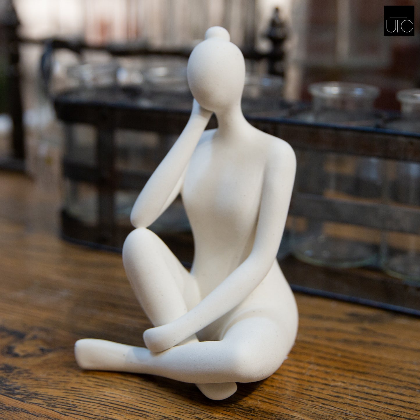 Ceramic Lady Figure White-8.00"H -68