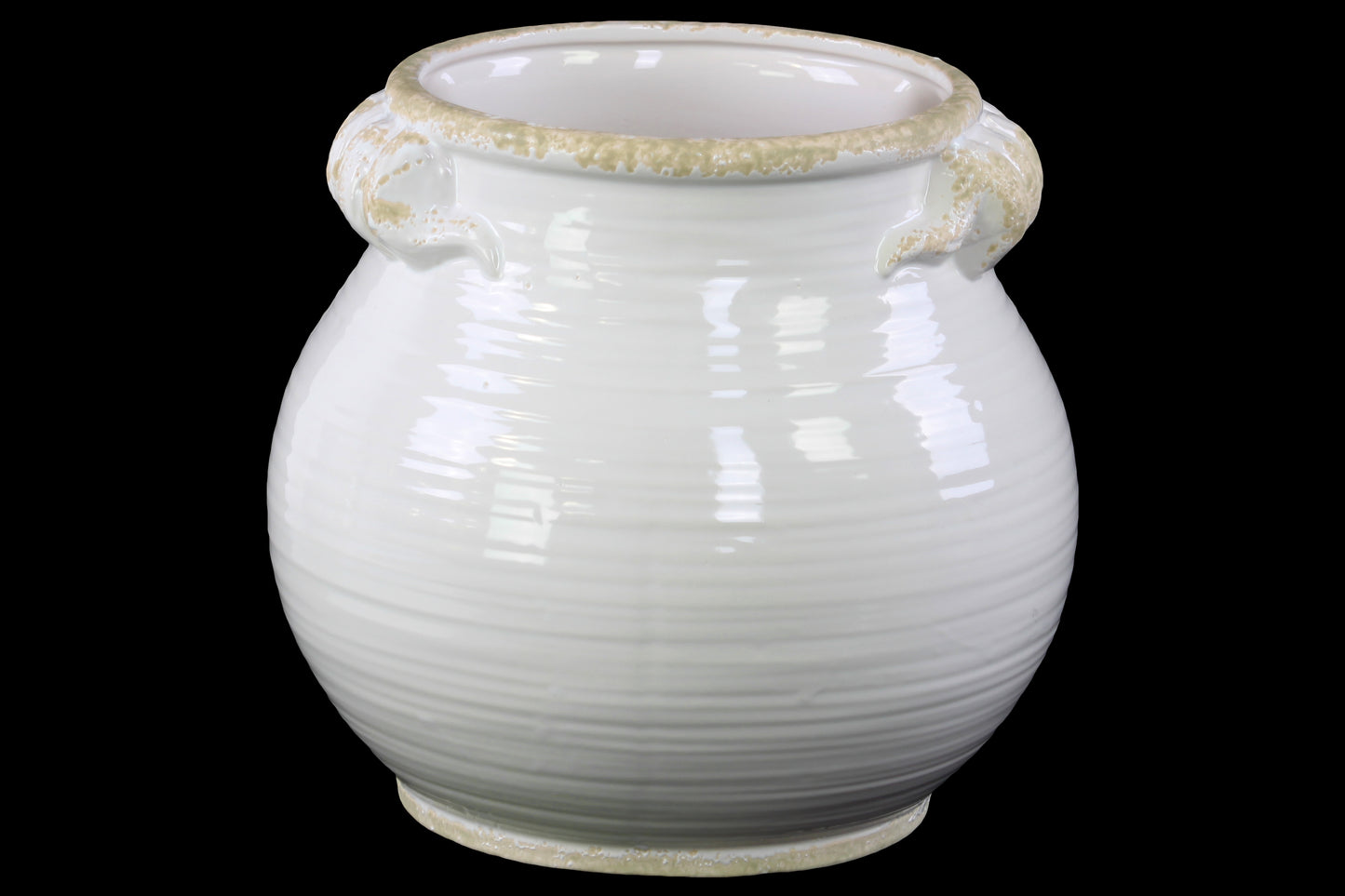Ceramic Pot Distressed Finish