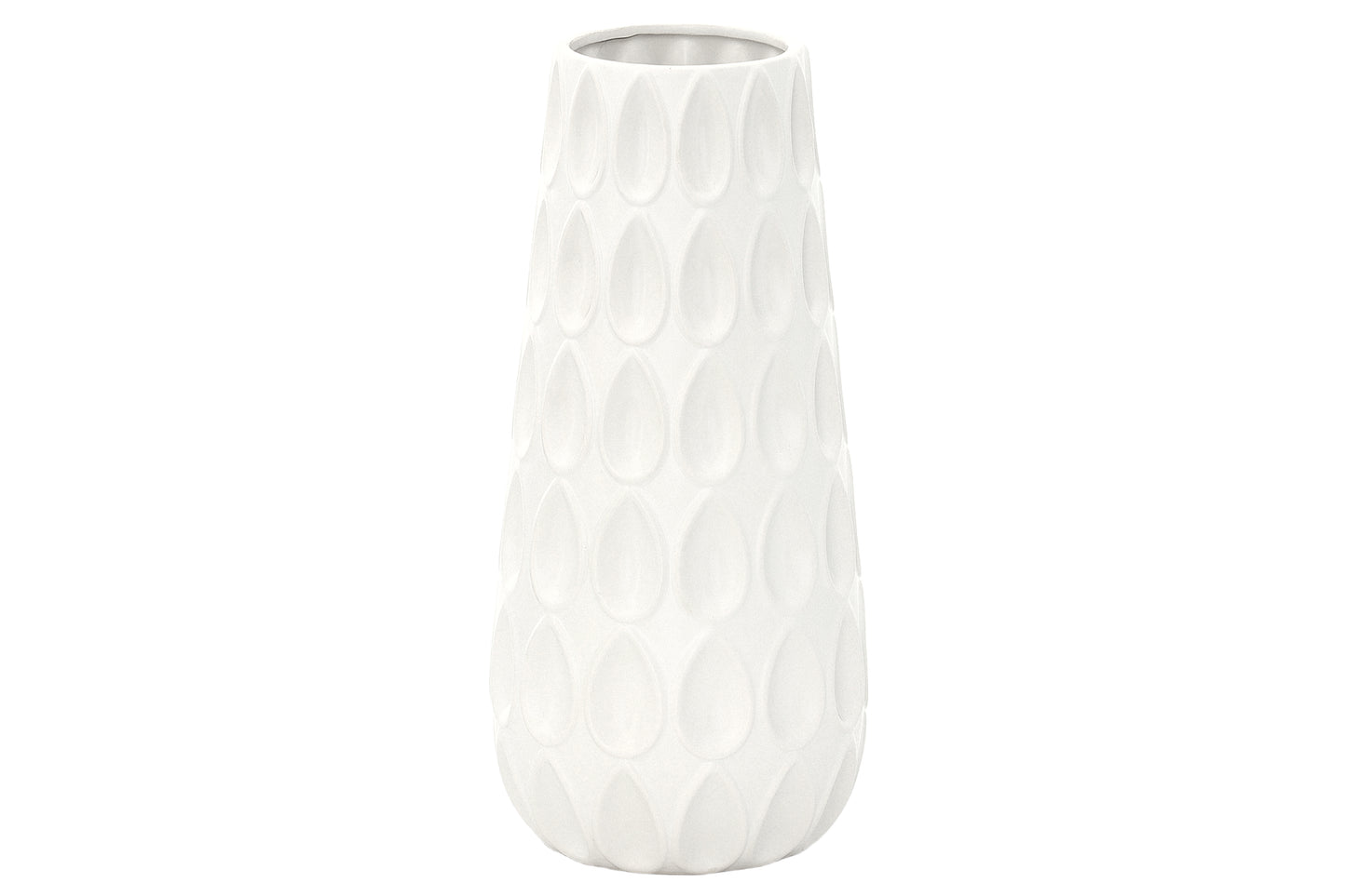 Ceramic Round Vase Matte Finish White