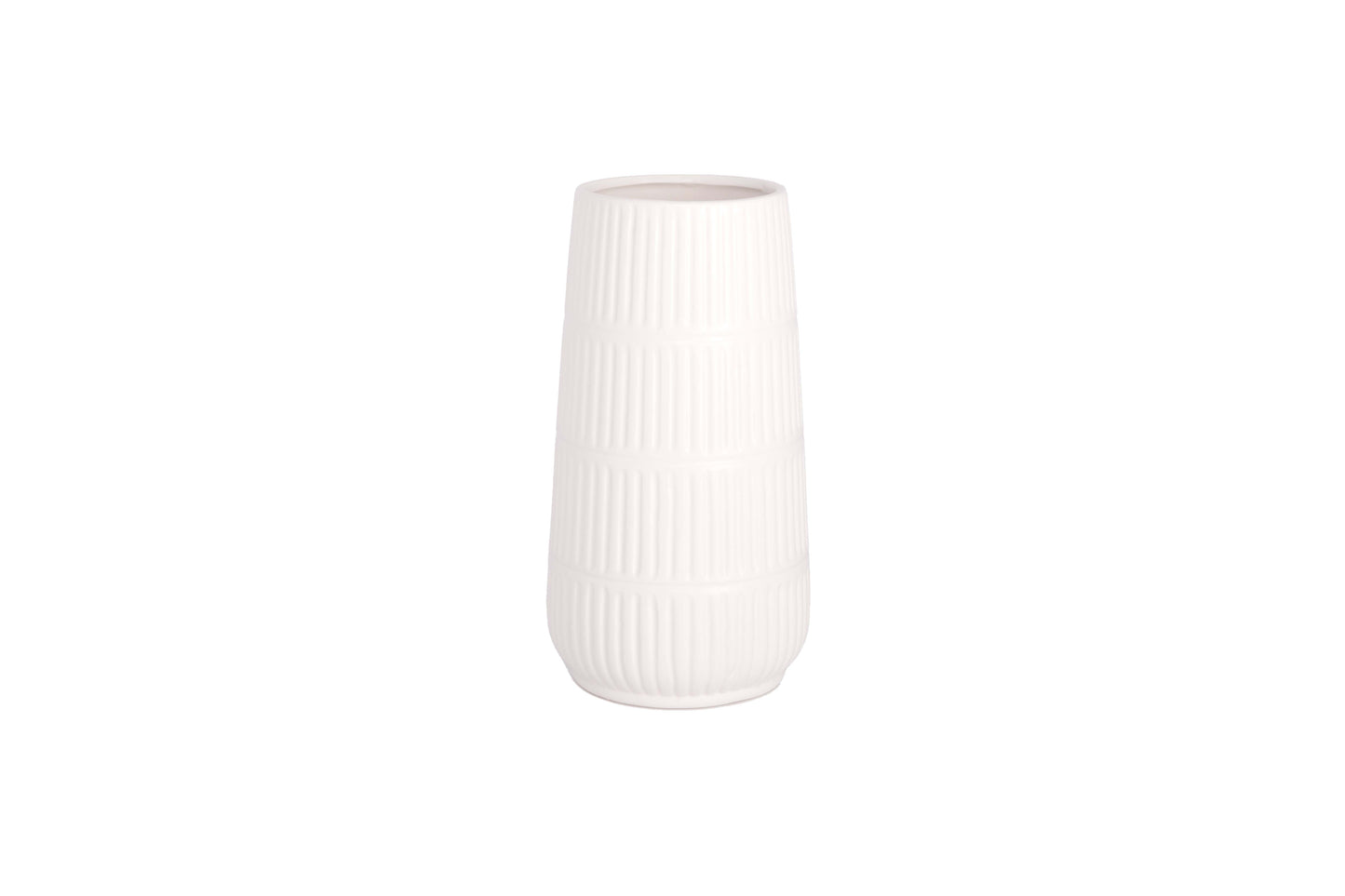 Ceramic Round Cylinder Vase Matte Finish