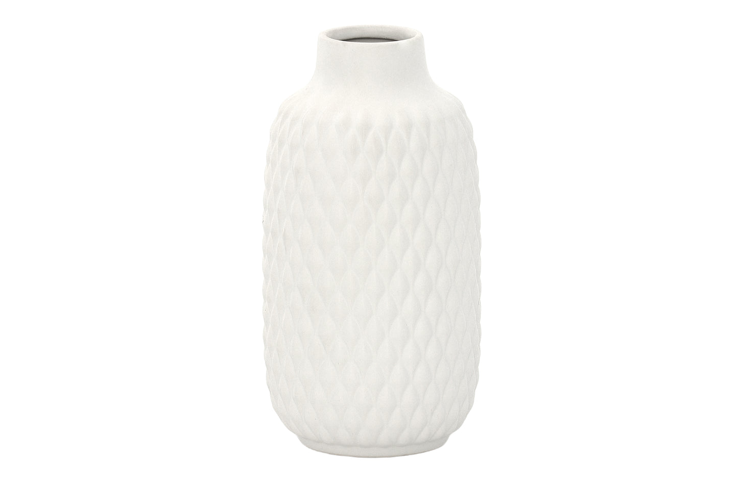 Ceramic Round Cylinder Bottle Vase Matte Finish