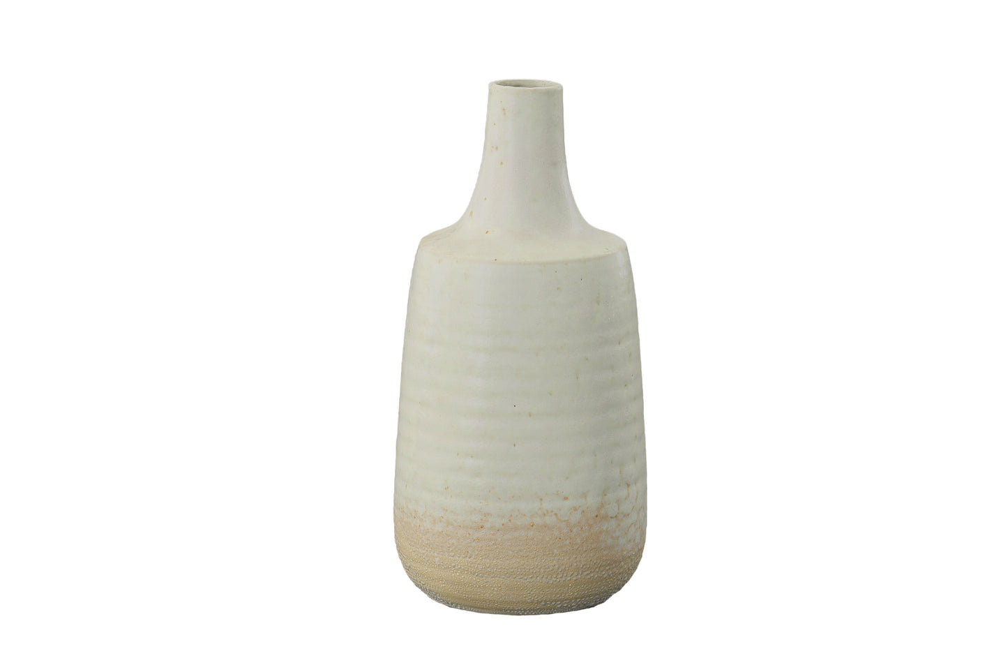 Ceramic Round Organic Bottle Vase Gloss Finish Dark Cadet-14.00"H