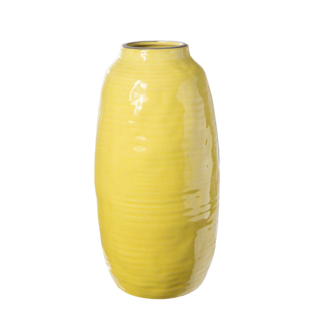 Sylvie Ceramic Tall Ribbed Vase