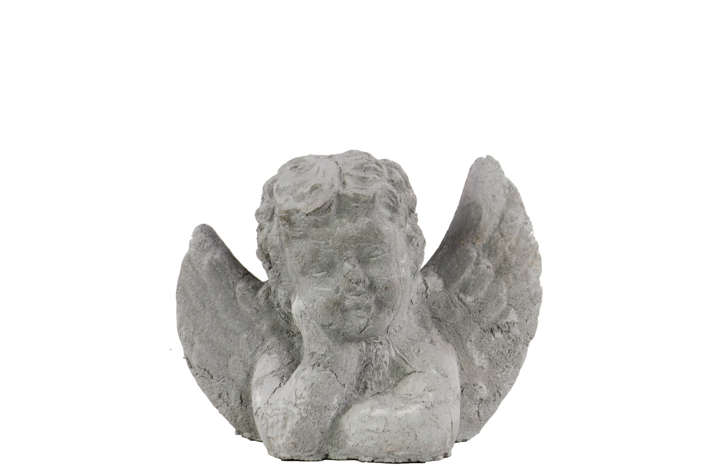 Cement Bust Washed Finish Gray 7.5"H