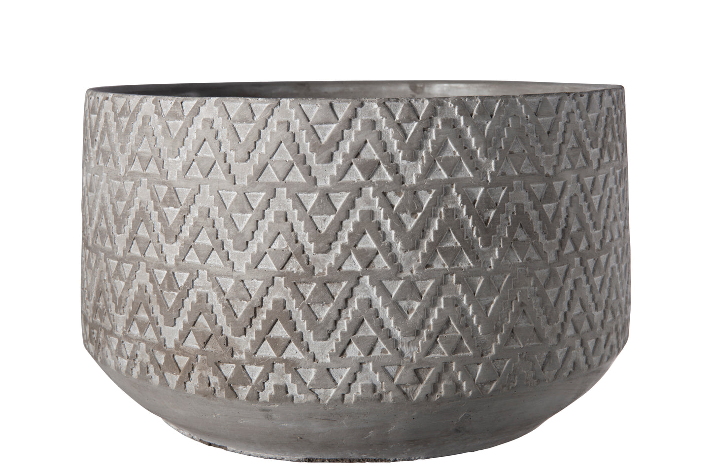 Cement Round Pot Natural Finish Gray-7.50"H -34