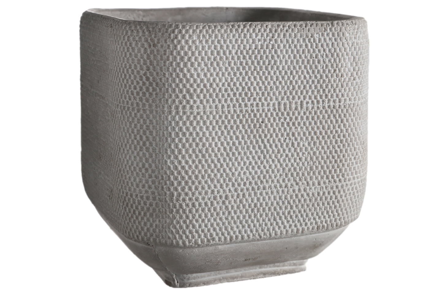 Cement Square Pot Washed Finish