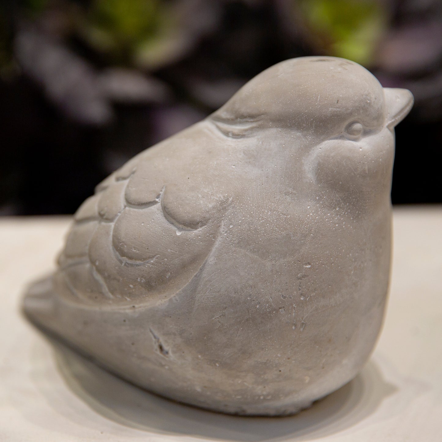 Vensley Washed Cement Bird Figurine