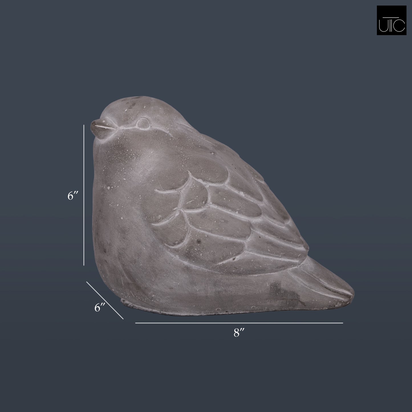 Vensley Washed Cement Bird Figurine