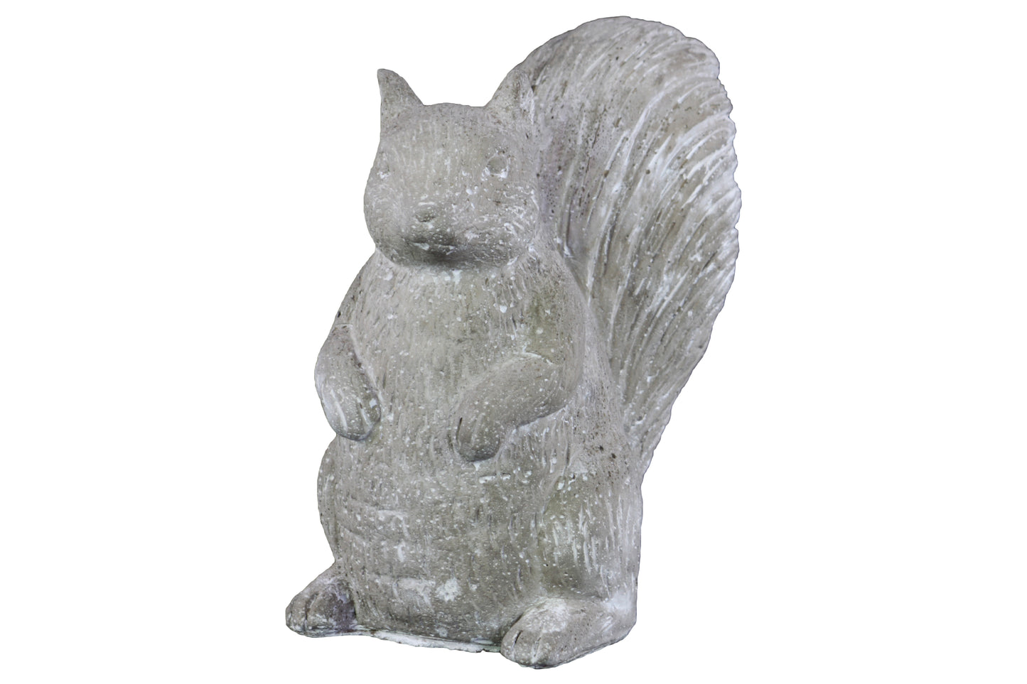 Cement Figurine Washed Concrete Finish White 8.25"H