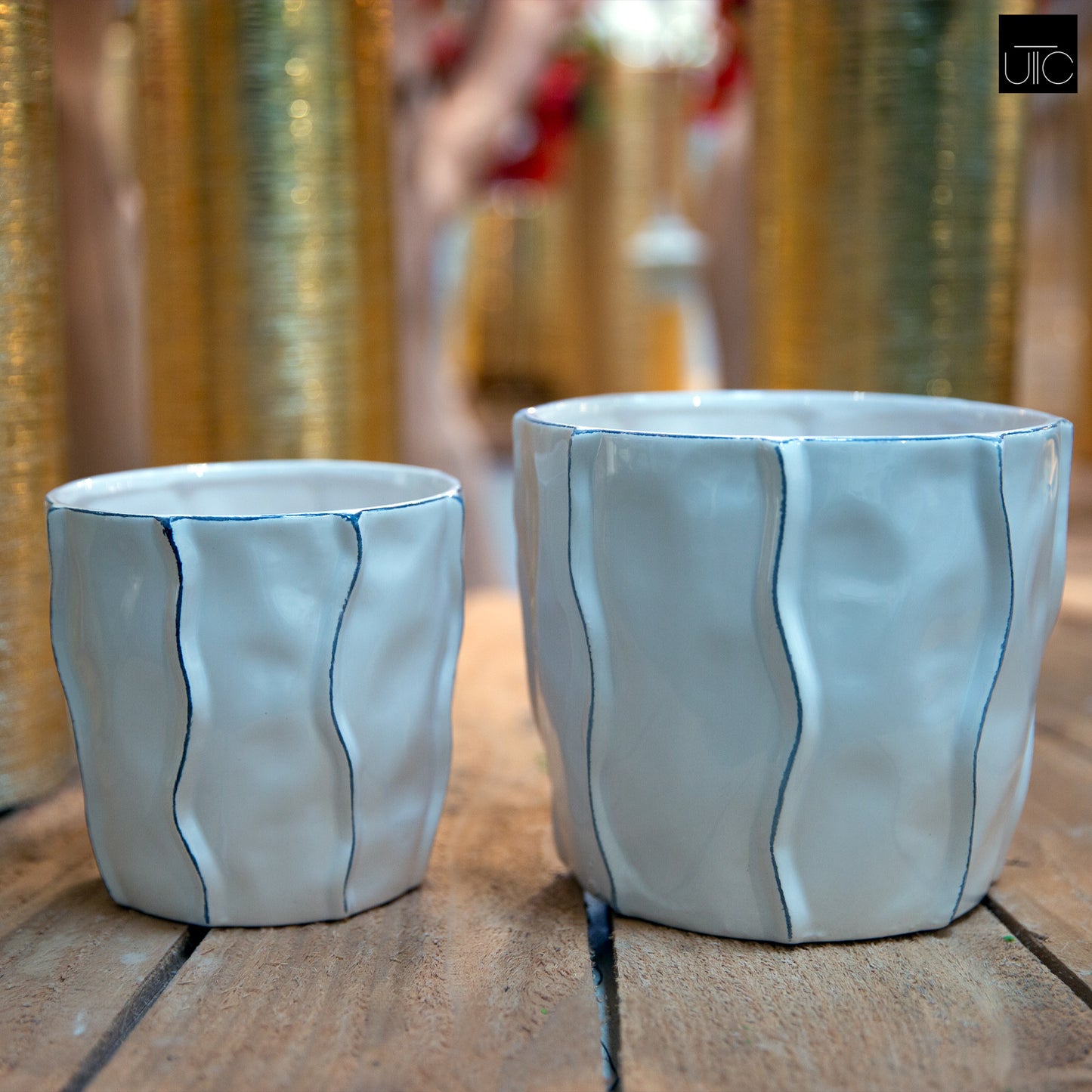 Ceramic Pot Gloss Finish-5.75"H