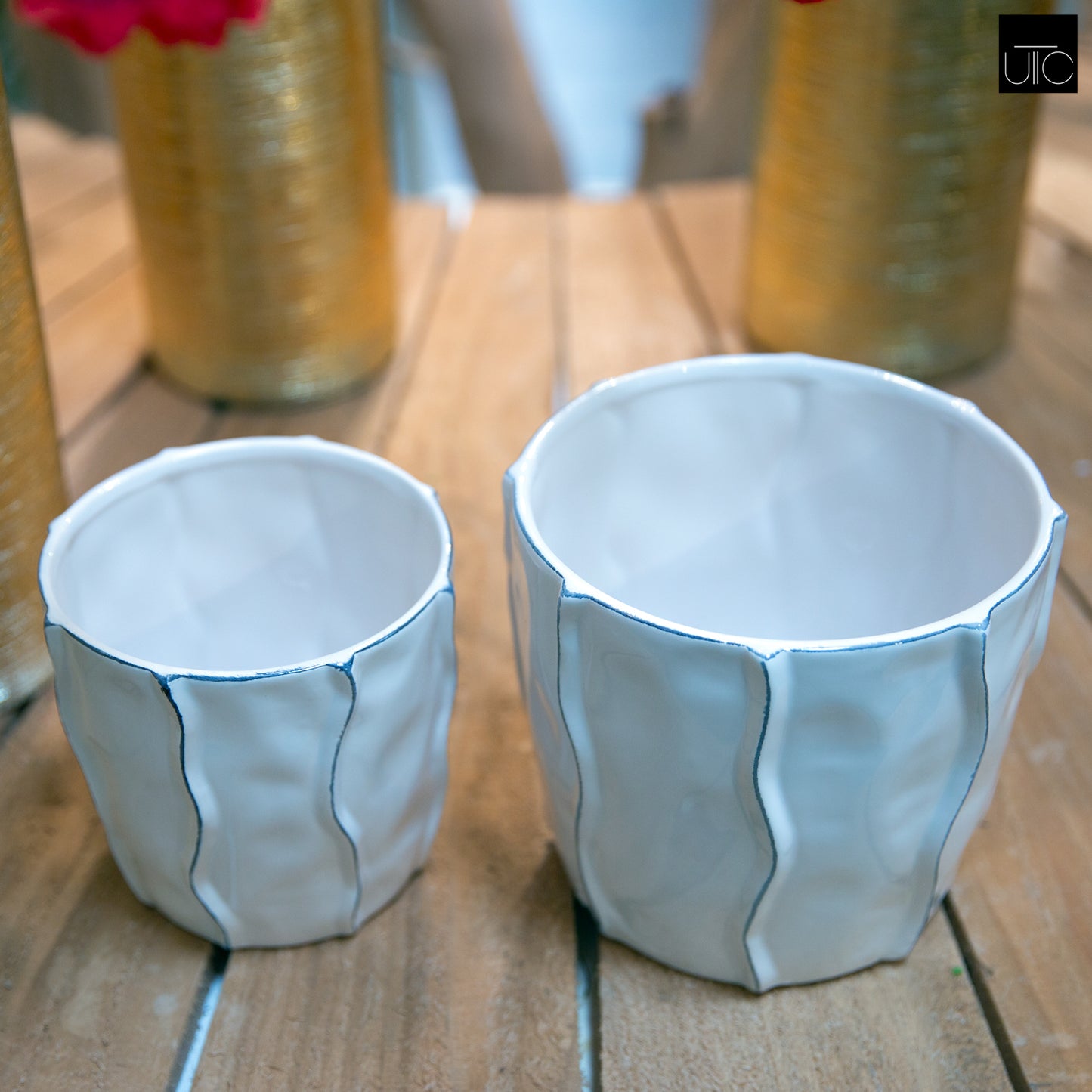 Ceramic Pot Gloss Finish-5.75"H