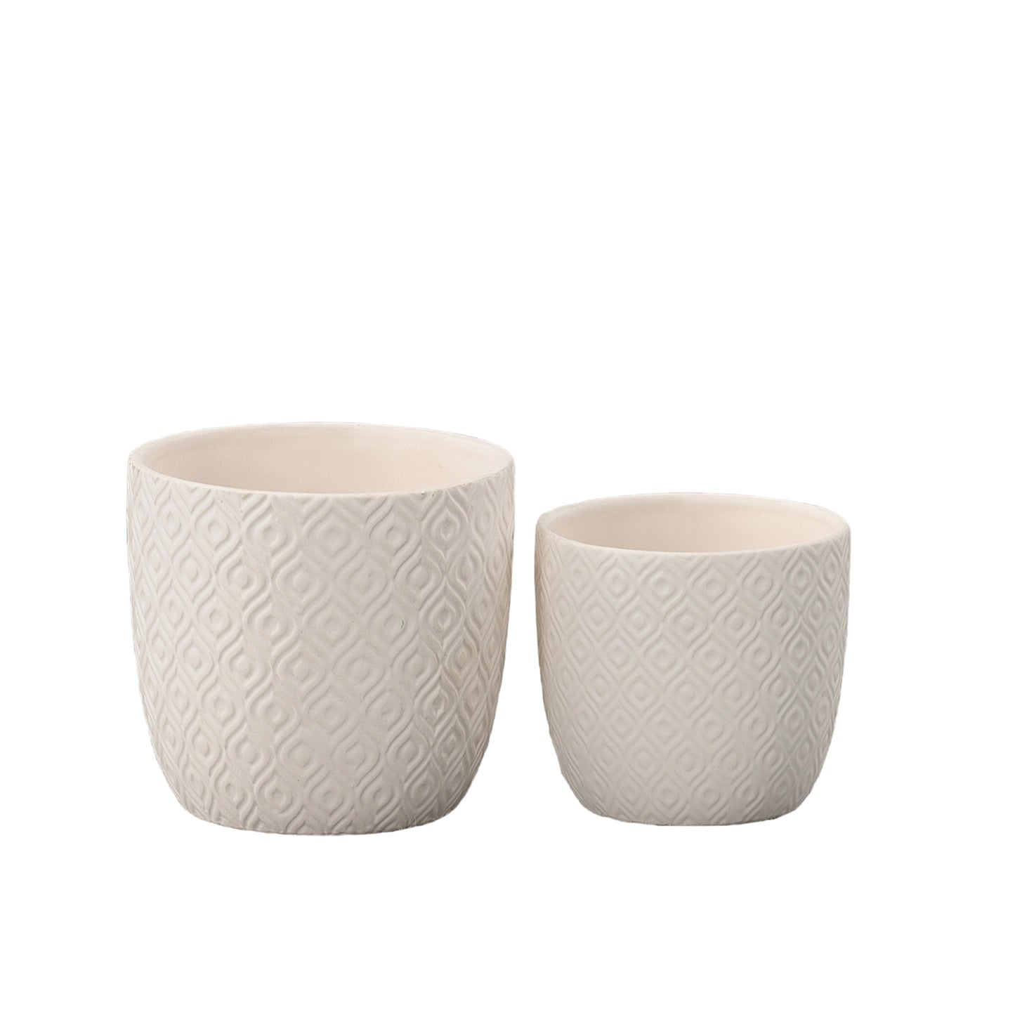 Ceramic Round Pot Matte Finish White-5.00"H -197