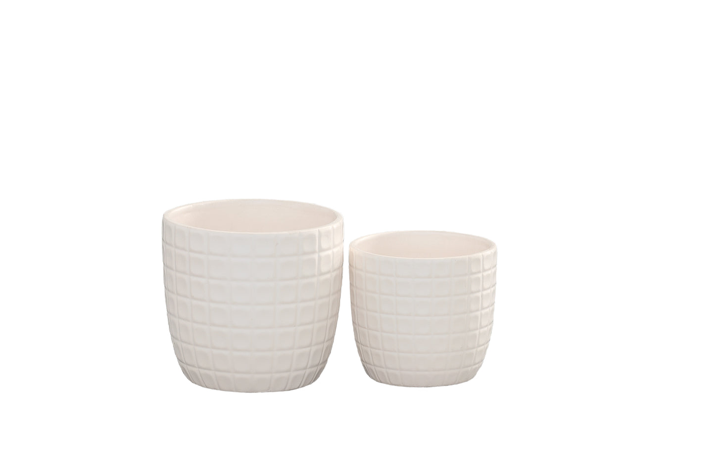 Ceramic Pot Matte Finish White-5"H -85