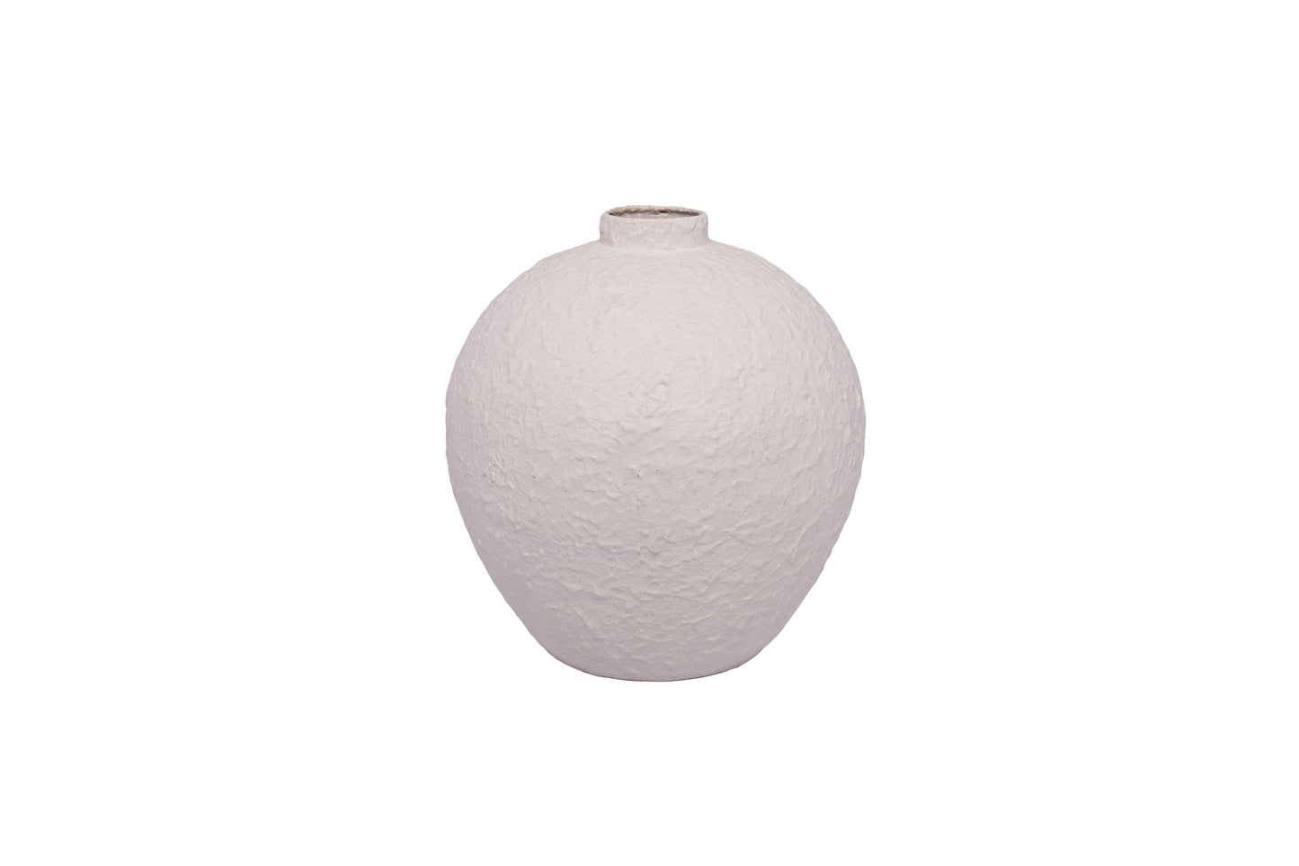 Metal Vase White-12.00"H