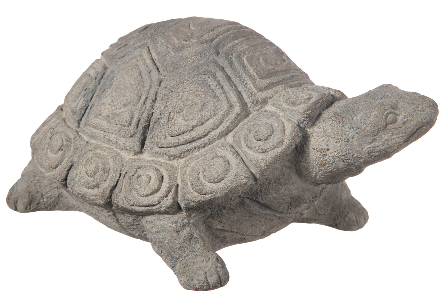 Terracotta Standing Turtle Figurine Concrete Finish Gray-4.75"H