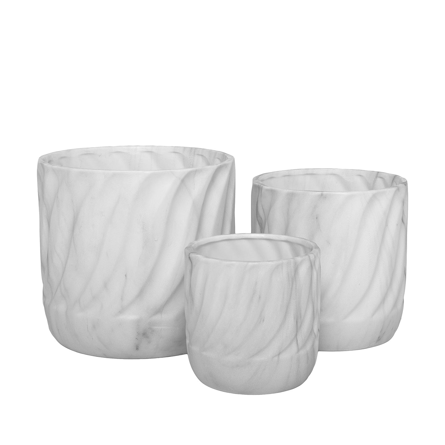 Loira Ceramic Round Planter Set (Set of 3)