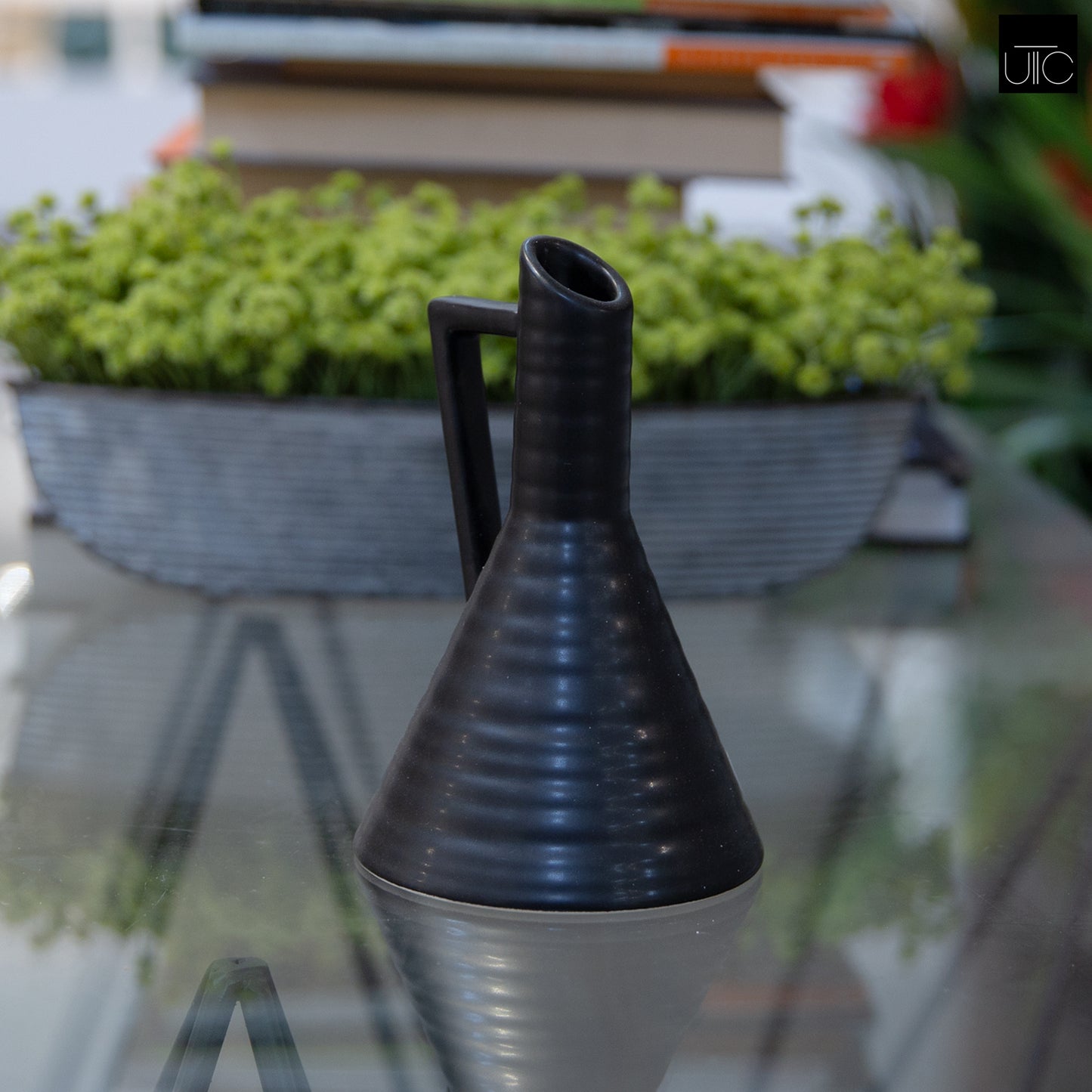 Ceramic Vase Sandstone Matte Finish-6.00"H
