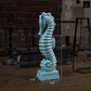 Azmara Blue Ceramic Seahorse Decor