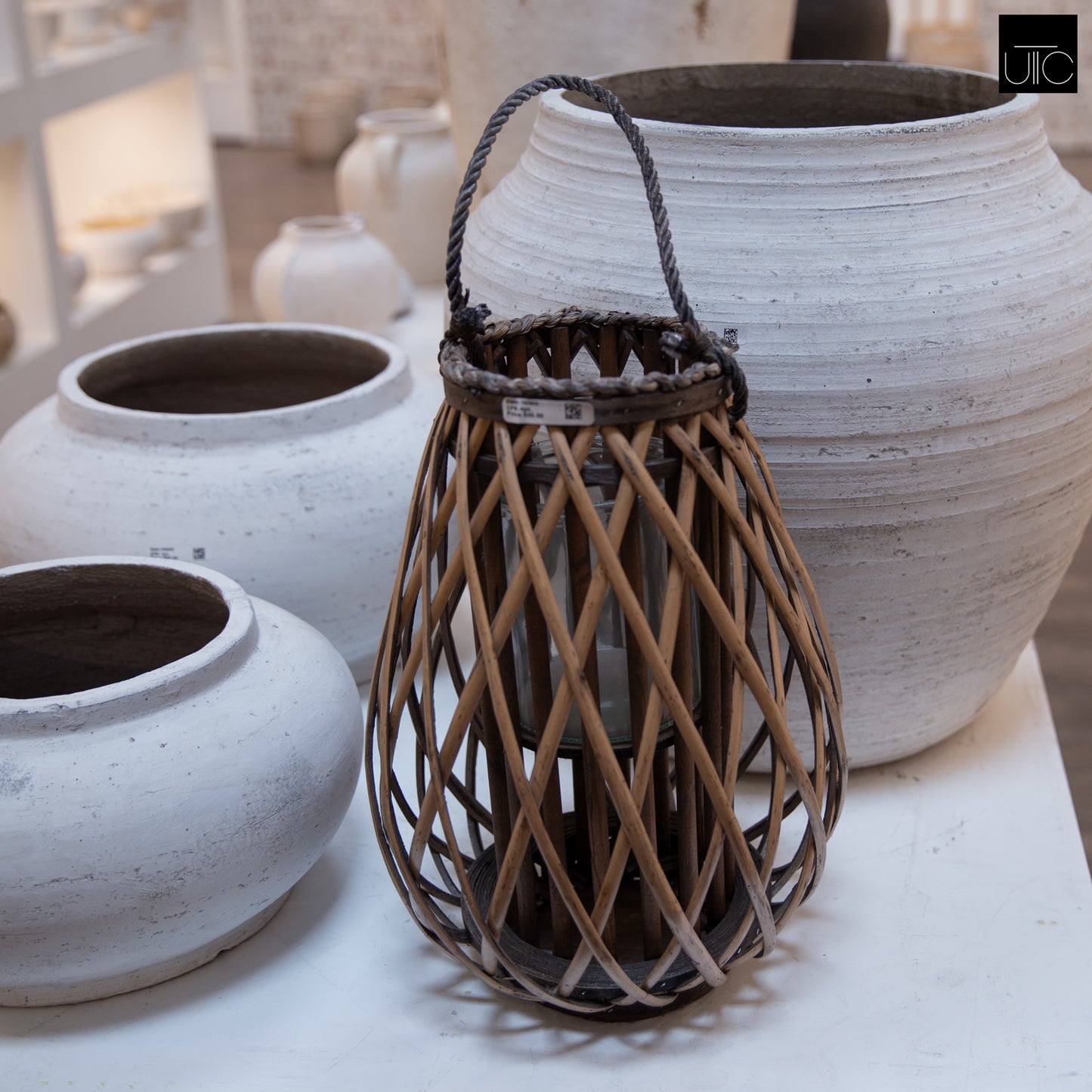 Bamboo Lantern Weathered Finish