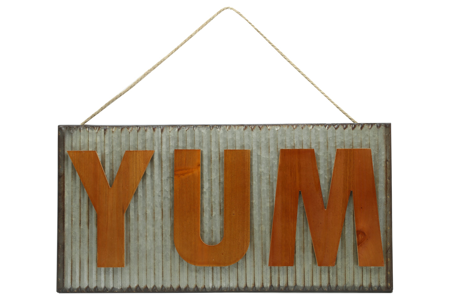 Metal Wall Art Galvanized Finish Gray-11.75"H