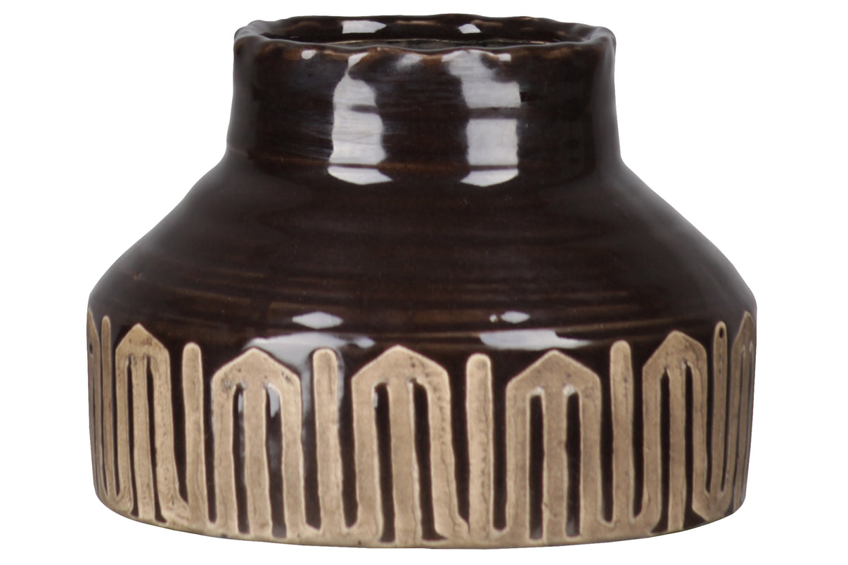 Ciro Tribal Band Ceramic Vase