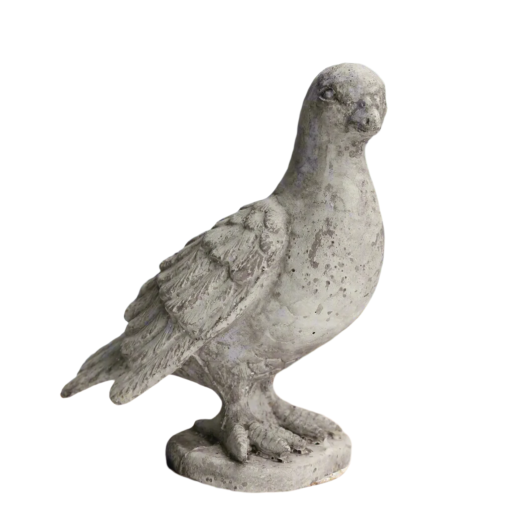 Quillen Cement Cardinal Bird Figurine