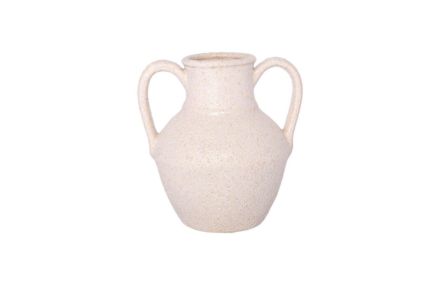 Ceramic Amphora Vase Finish Ivory