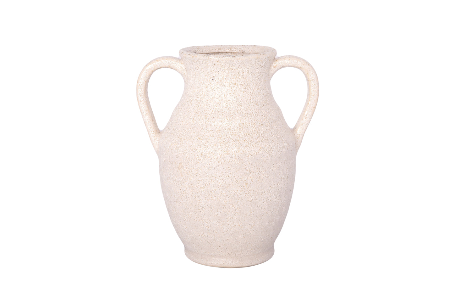 Ceramic Amphora Vase Finish Ivory