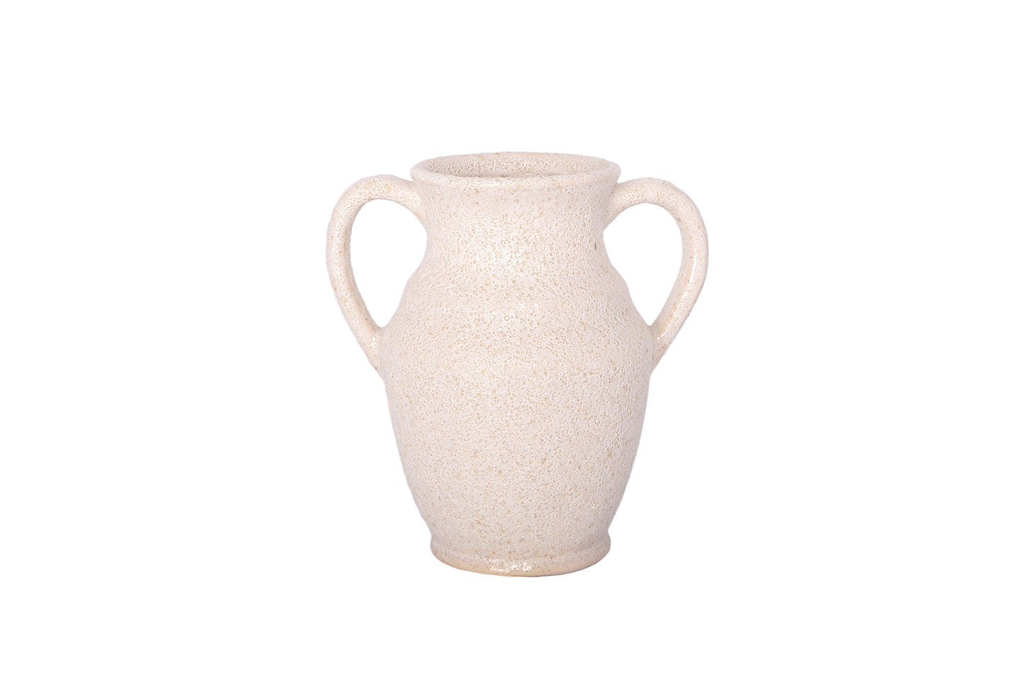 Ceramic Amphora Vase Finish Ivory