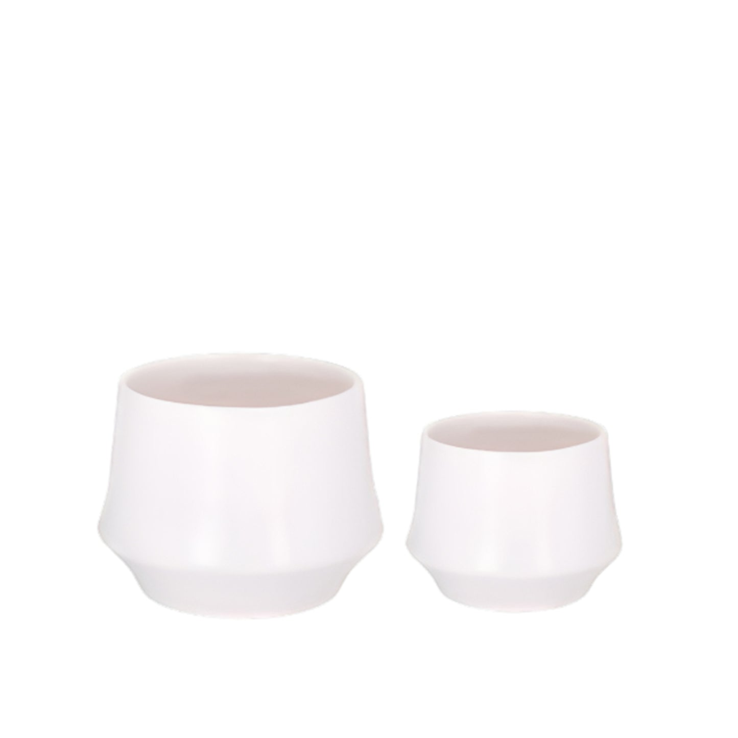 Rivana White Ceramic Planter Set (Set of 2)