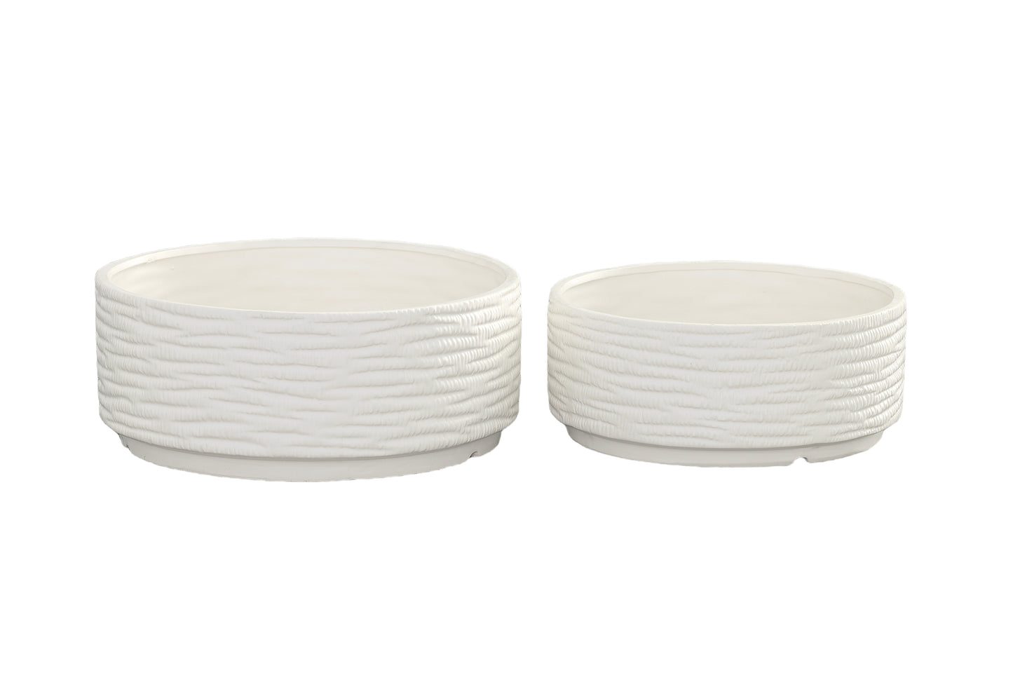 Ceramic Round Bowl Matte Finish White-6.50"H -107