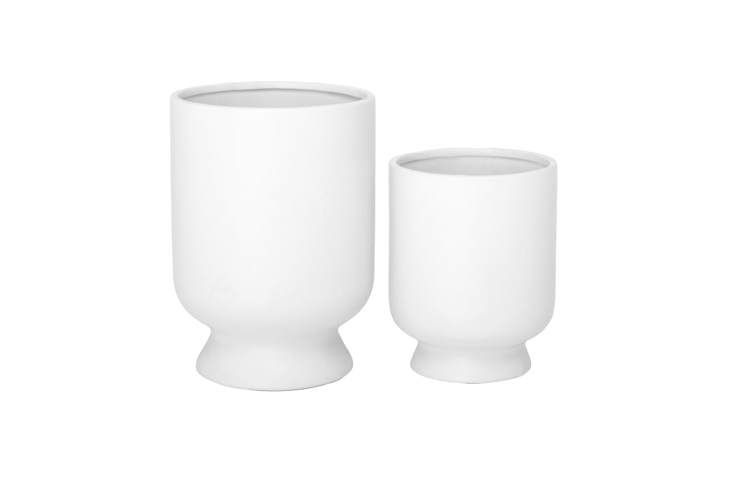 Ceramic Round Bellied Pot Matte Finish-9.00"H