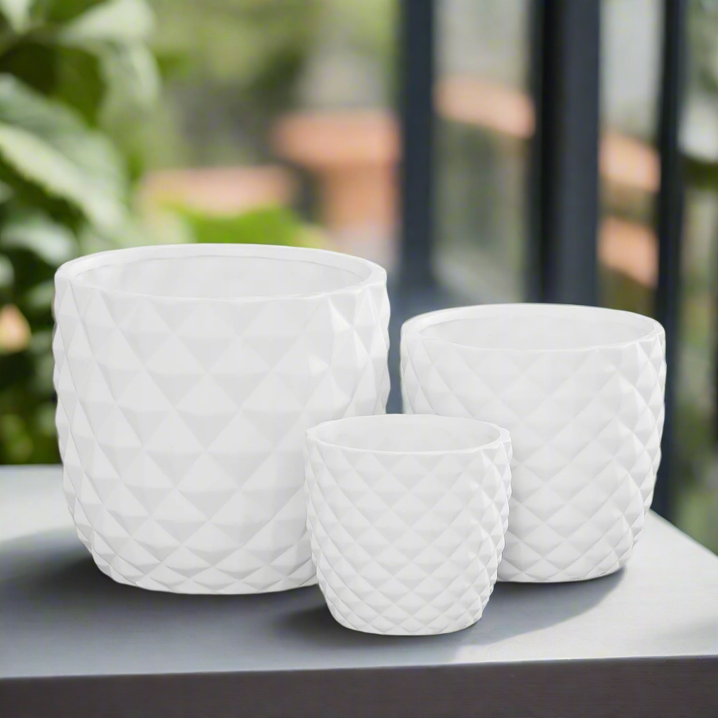 Tizze Diamond Planter Set (Set of 3)