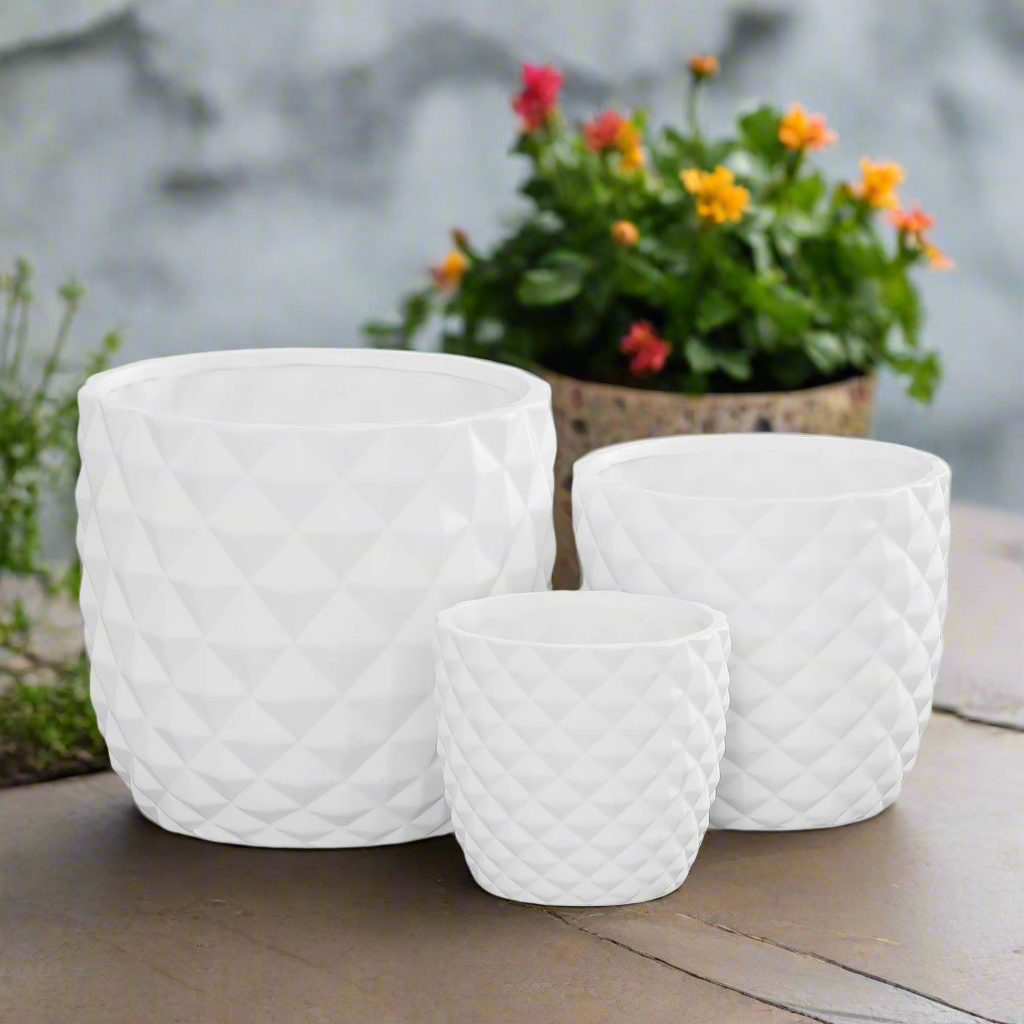 Tizze Diamond Planter Set (Set of 3)