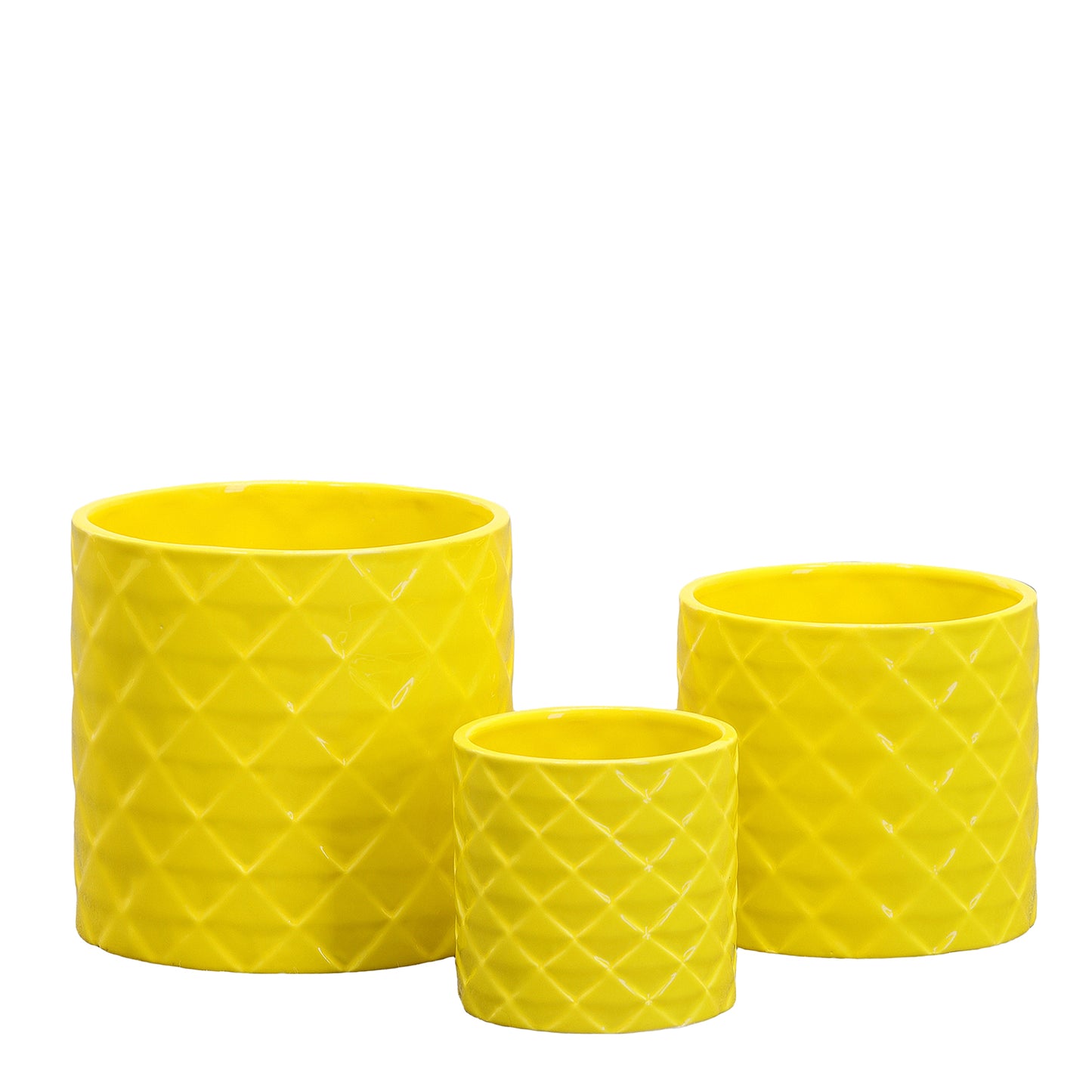 Diamora Ceramic Round Pot (Set of 3)