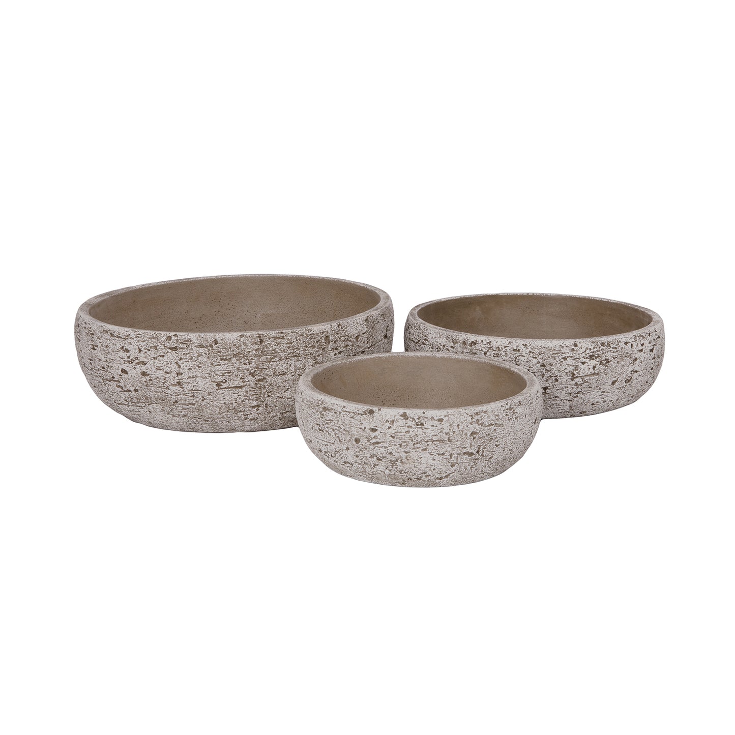Orva Moss Green Cement Flower Pot Set (Set of 3)
