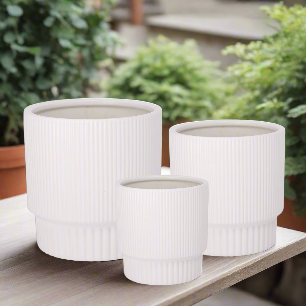 Qyrelle Ceramic Planter Set (Set of 3)