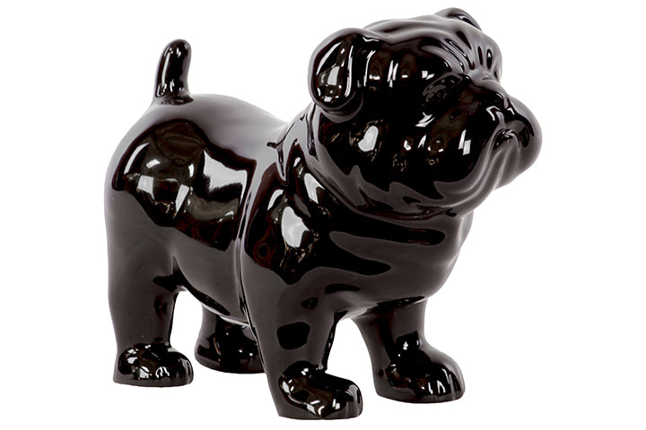 Ceramic Figurine Gloss Finish Black 7.25"H