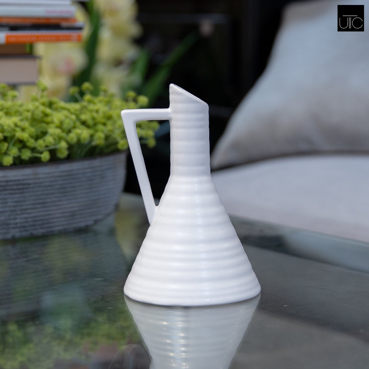 Ceramic Vase Sandstone Matte Finish-6.00"H