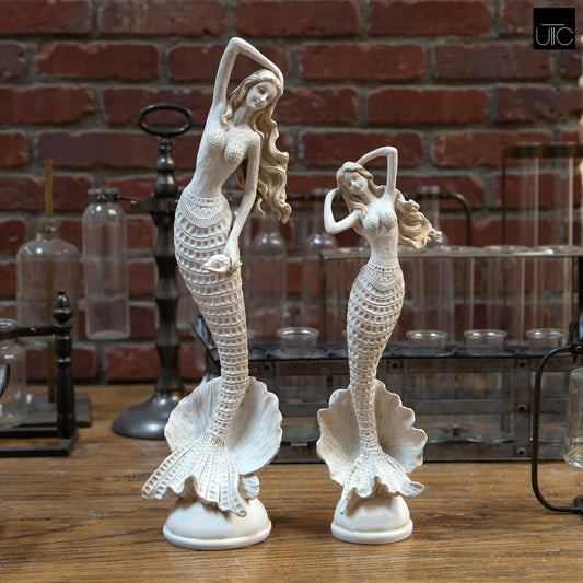 Thalurea Resin Mermaid Figurine in White