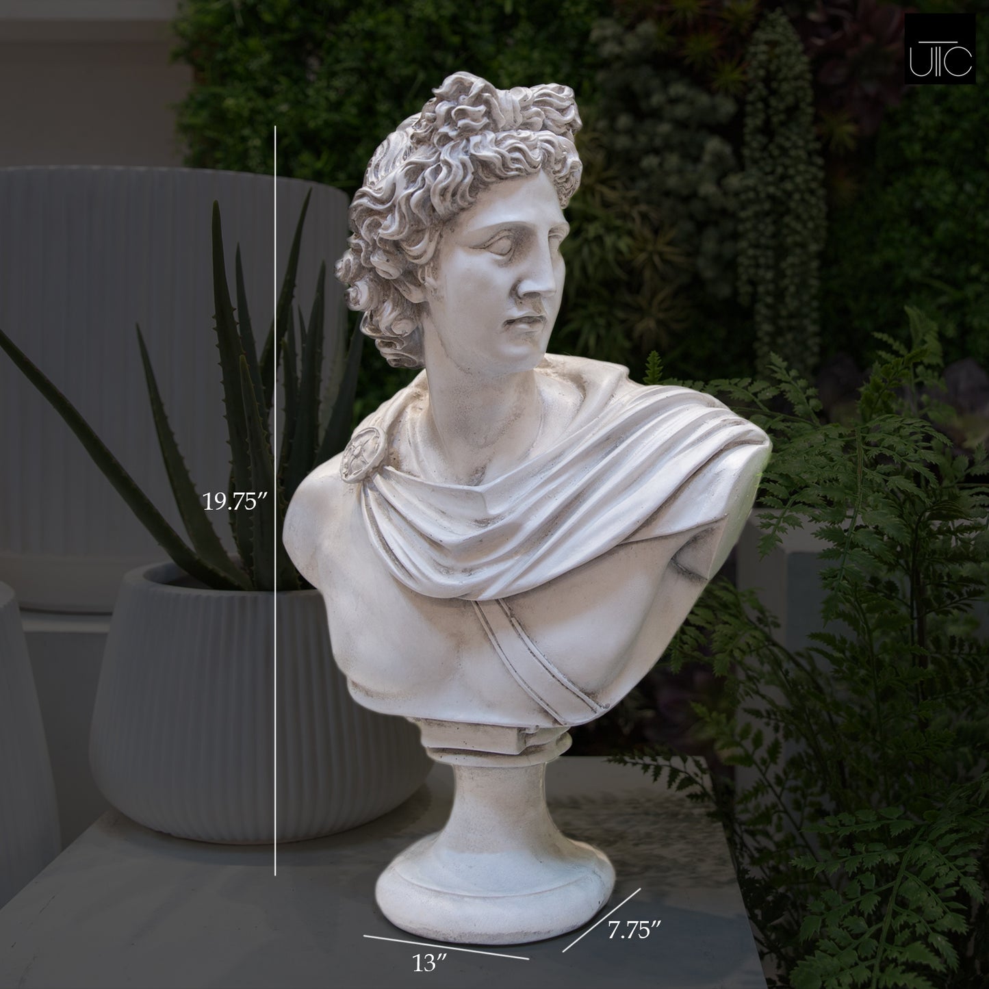 David Fiberglass Bust Sculpture