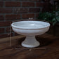 Cement Compote Bowl On Stand Large  Concrete Finish Gray