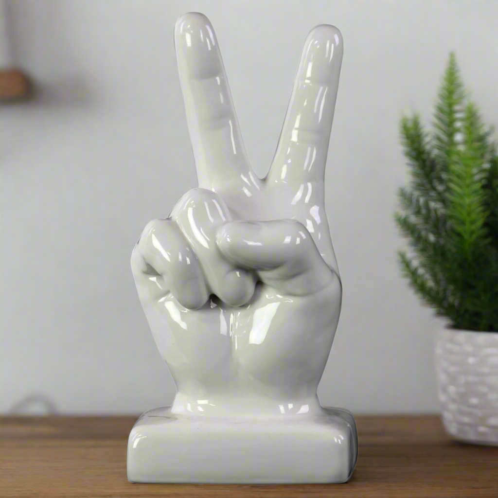 Truce Peace Hand Ceramic Sculpture