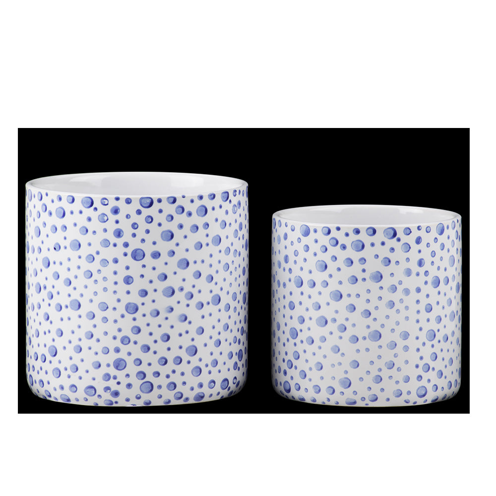 Ceramic Pot Planters Gloss Finish White-5.75"H -91