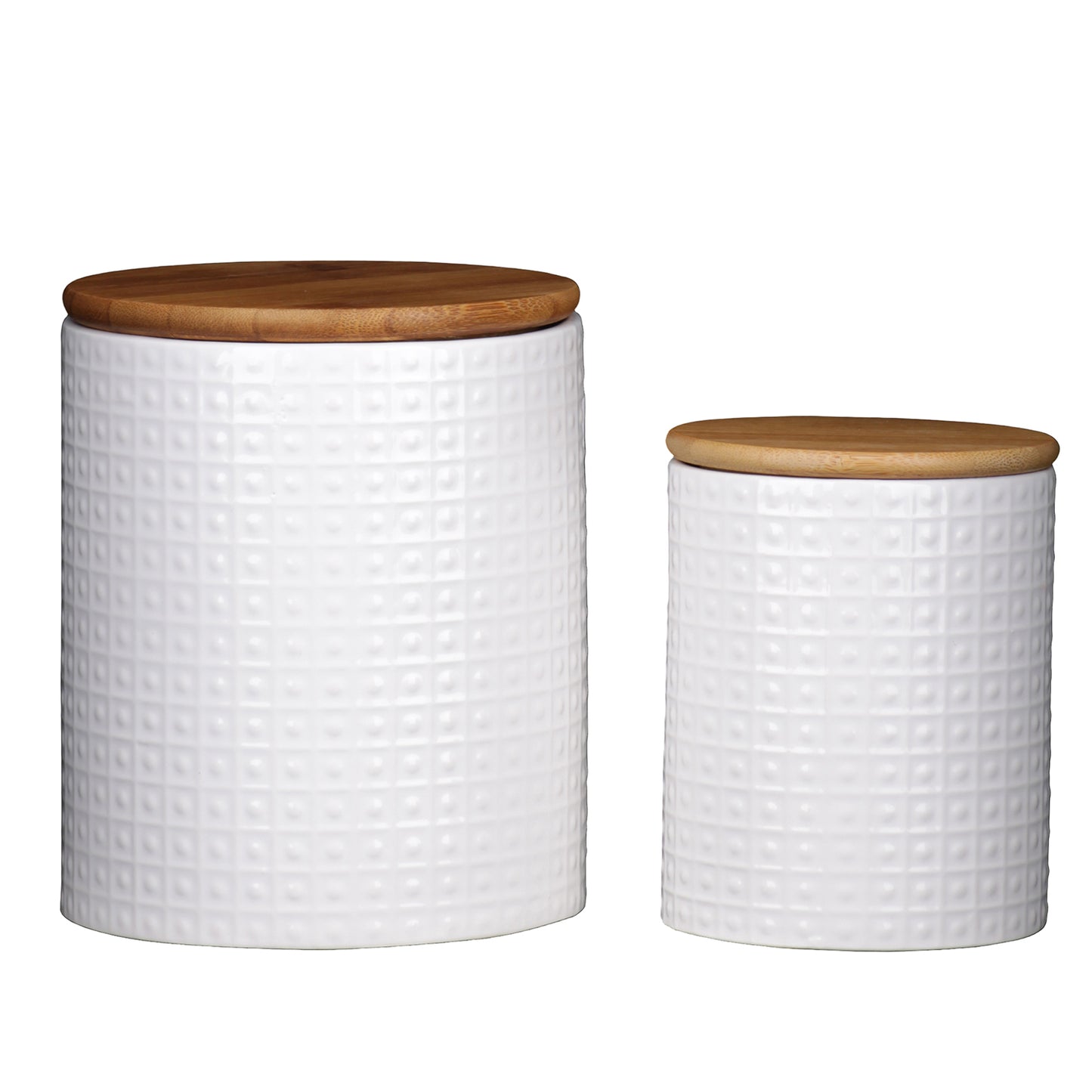 Kassandra Ceramic Round Canister Set (Set of 2)