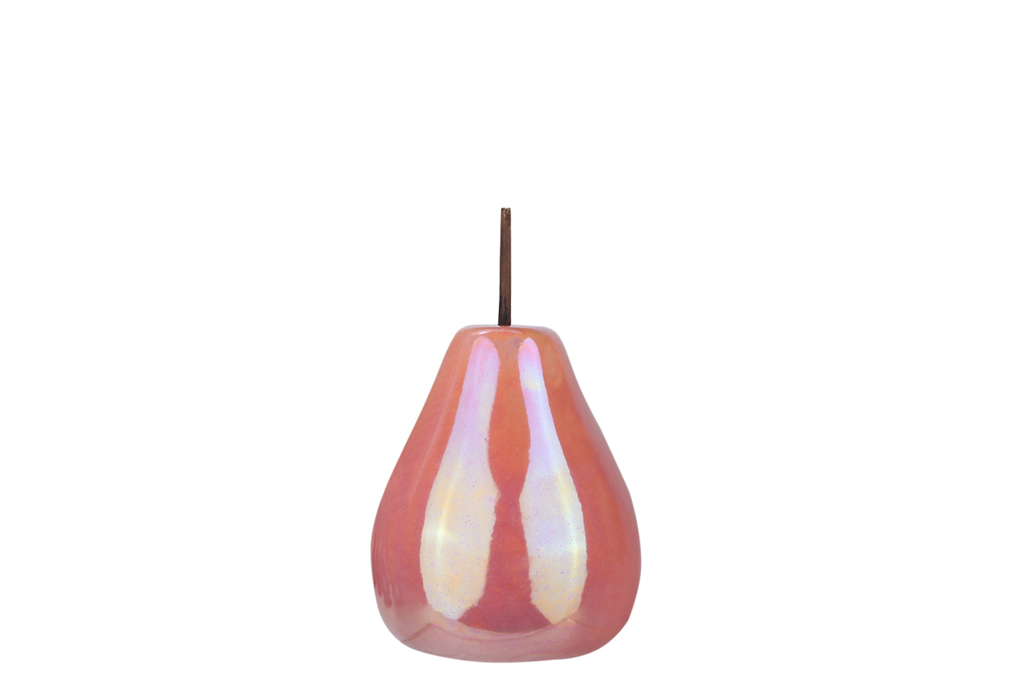 Ceramic Pear Figurine Polished Pearlescent Finish