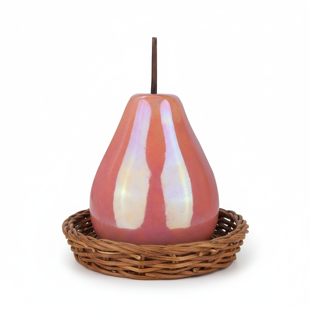 Hazel Pearlescent Ceramic Pear Figurine