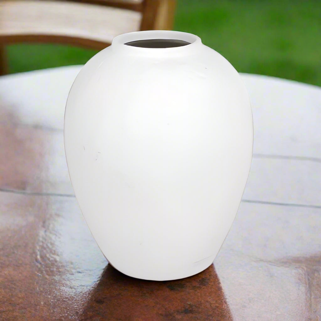 Wymber Terracotta White Vase