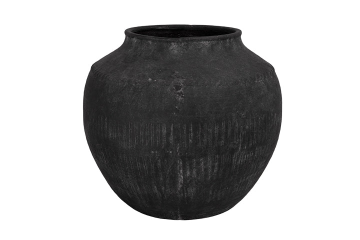 Noir Terra Etched Vase